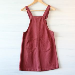Frank & Oak Denim Pinafore Overall Dress